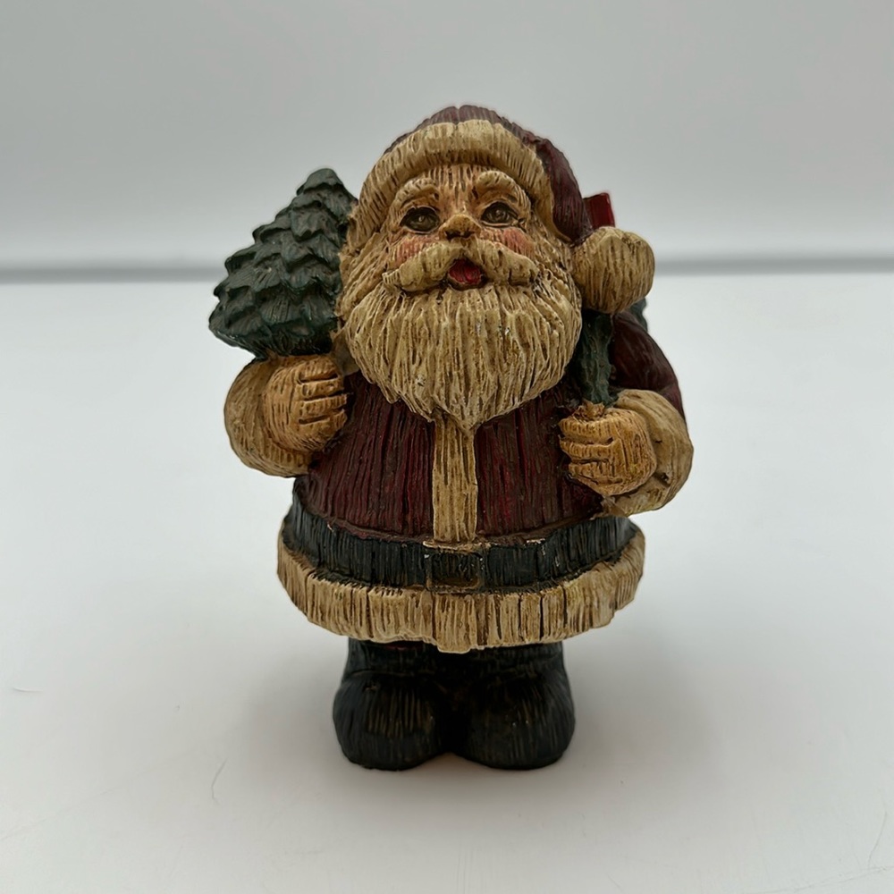 Vintage Midwest Importers Santa Claus Figurine Christmas Decor Molded Resin